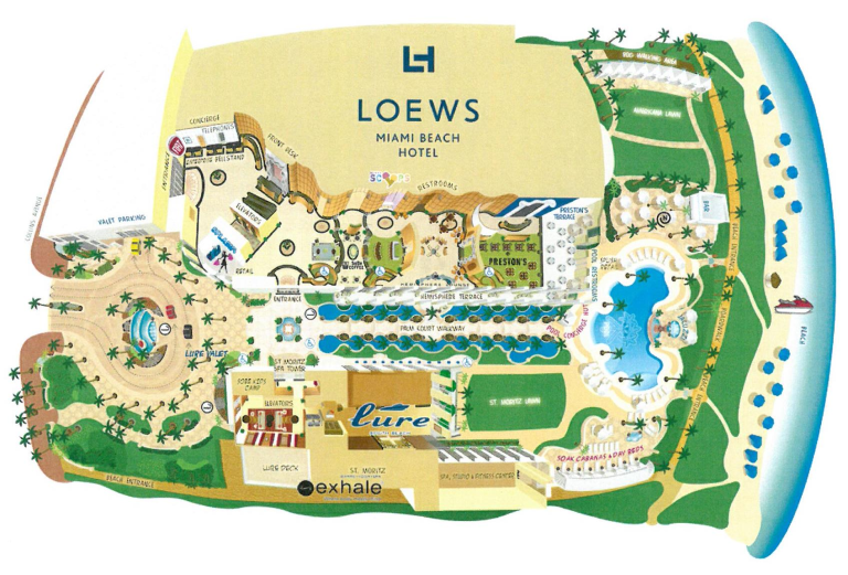 loewsmiamibeachhotelmap
